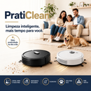 PratiClean™ - Robô Aspirador 3 em 1 - Varre, Aspira e Passa Pano