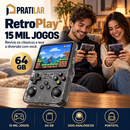 RetroPlay® — Console Retrô Portátil R36S com 15 Mil Jogos + Brinde Exclusivo